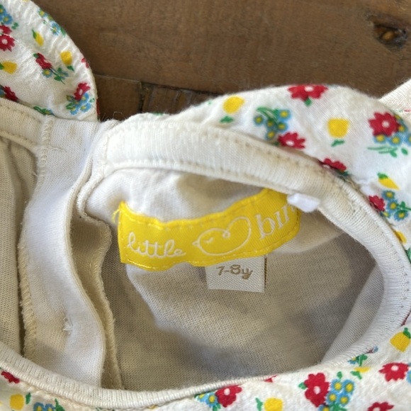 Little bird by jools Oliver floral Peter Pan collar cream short sleeve tee - Picture 4 of 6